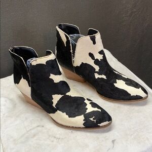 Corkys Cow Print Ankle Booties
